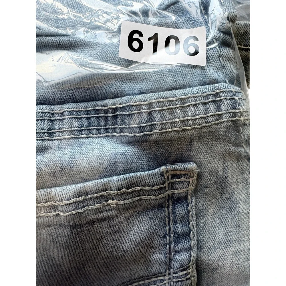 BKE Alec Jeans Mens 28x32 Blue‎ Cotton Low Rise Slim Fit Straight Leg Whiskered